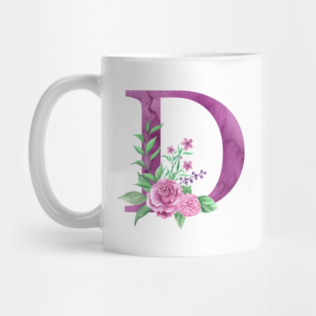 Floral Monogram D Beautiful Rose Bouquet by floralmonogram